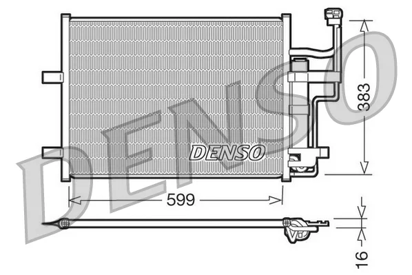 Конденсатор, кондиционер DCN44003 DENSO оригинал - изображение 1