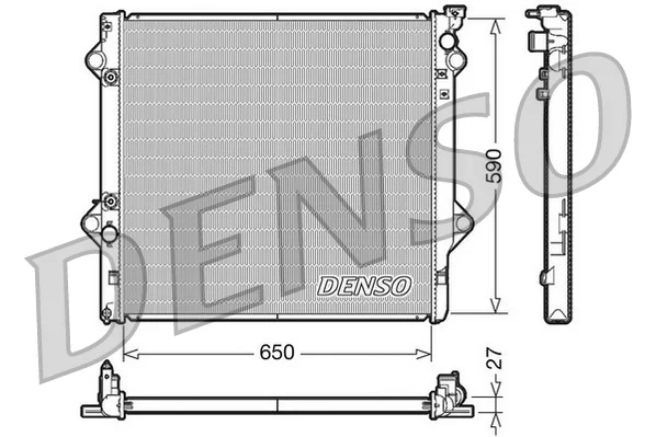 Радиатор, охлаждение двигателя DRM50047 DENSO ориг - изображение 1