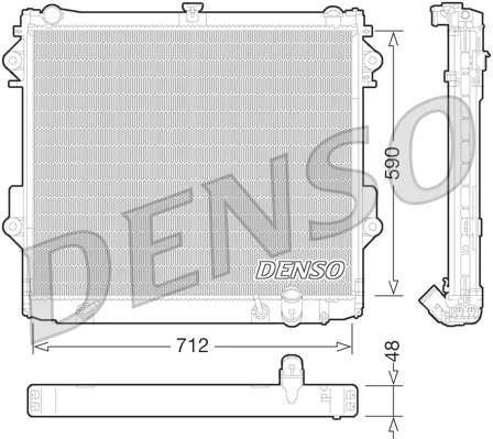 Радиатор, охлаждение двигателя DRM50074 DENSO ориг - изображение 1