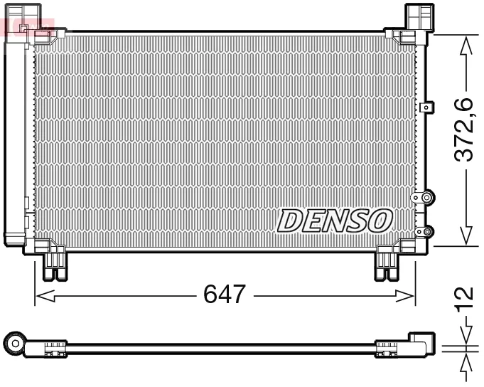 Конденсатор, кондиционер DCN50053 DENSO оригинал - изображение 1