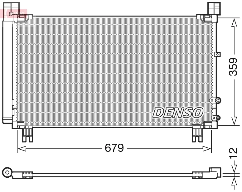 Конденсатор, кондиционер DCN50053 DENSO оригинал - миниатюра 2