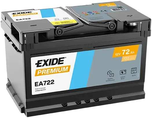 Стартерная аккумуляторная батарея premium *** EA722 EXIDE - миниатюра 2