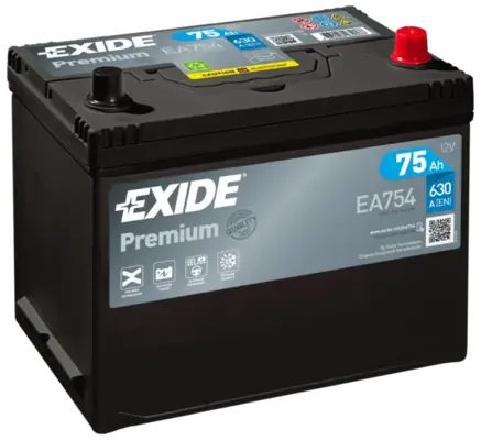 Стартерная аккумуляторная батарея premium *** EA754 EXIDE - миниатюра 2