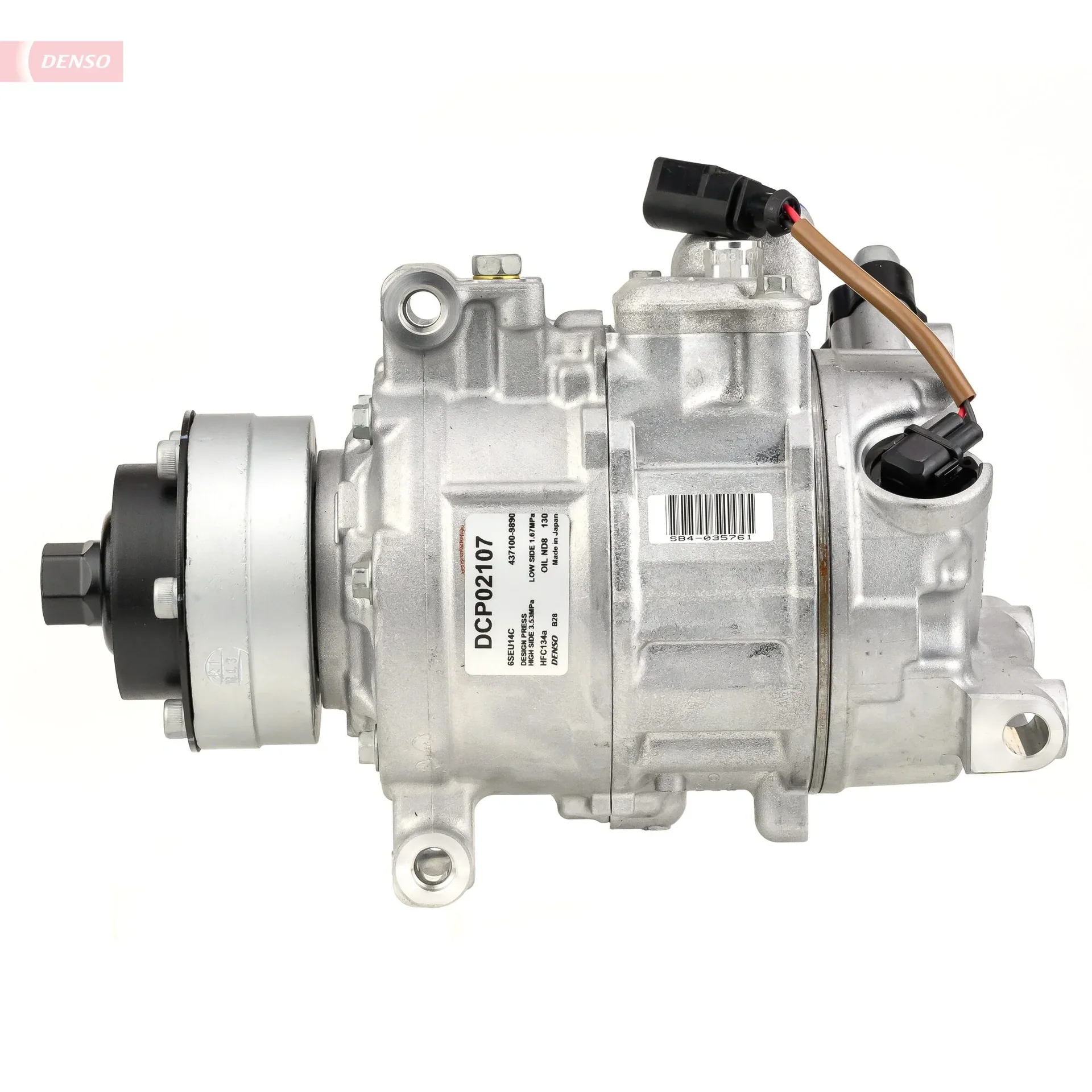Компрессор, кондиционер DCP02107 DENSO оригинал - миниатюра 2