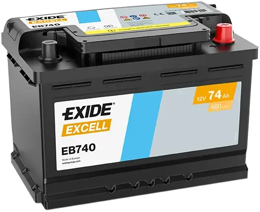 Стартерная аккумуляторная батарея excell ** EB740 EXIDE - изображение 1