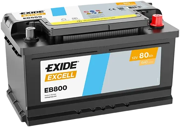 Стартерная аккумуляторная батарея excell ** EB800 EXIDE - изображение 1