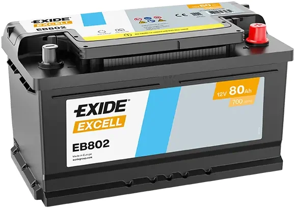 Стартерная аккумуляторная батарея excell ** EB802 EXIDE - изображение 1