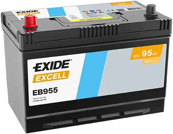 Стартерная аккумуляторная батарея excell ** EB955 EXIDE - изображение 1