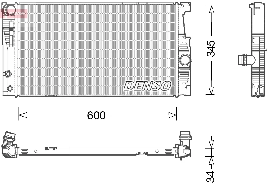 Радиатор, охлаждение двигателя DRM05005 DENSO ориг - изображение 1