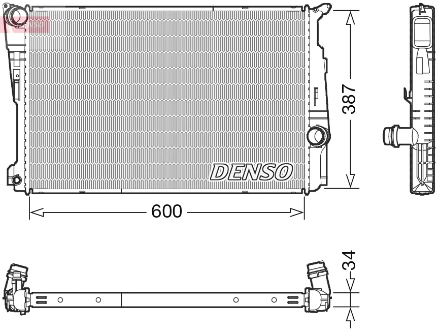 Радиатор, охлаждение двигателя DRM05006 DENSO ориг - изображение 1