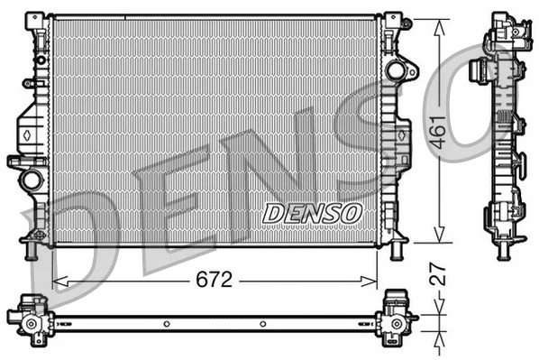 Радиатор, охлаждение двигателя DRM10069 DENSO ориг - изображение 1