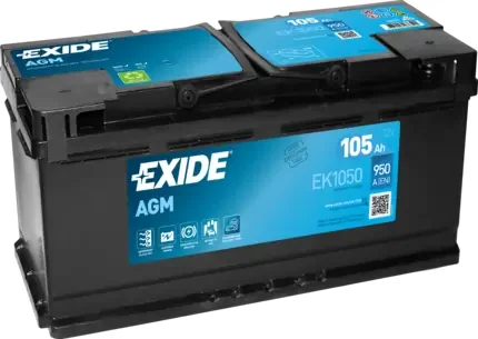 Стартерная аккумуляторная батарея agm EK1050 EXIDE - изображение 1
