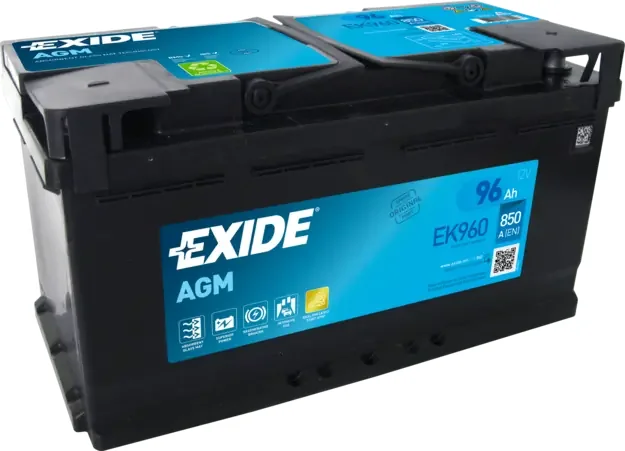 Стартерная аккумуляторная батарея agm EK960 EXIDE - изображение 1