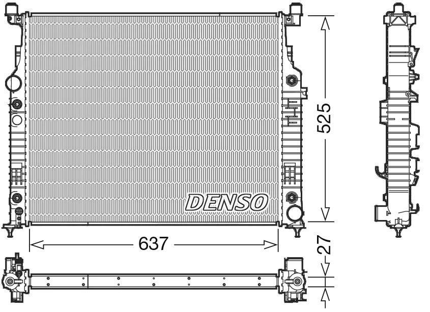 Радиатор, охлаждение двигателя DRM17056 DENSO ориг - изображение 1