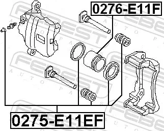 Ремкомплект, тормозной суппорт 0275E11EF FEBEST - миниатюра 2