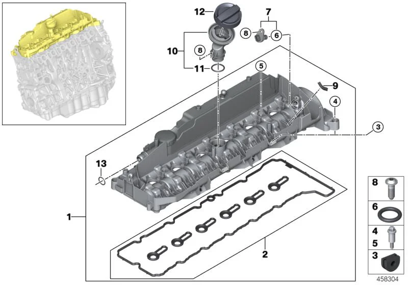Крышка головки блока цилиндров b57d30c 11128575408 BMW - изображение 1