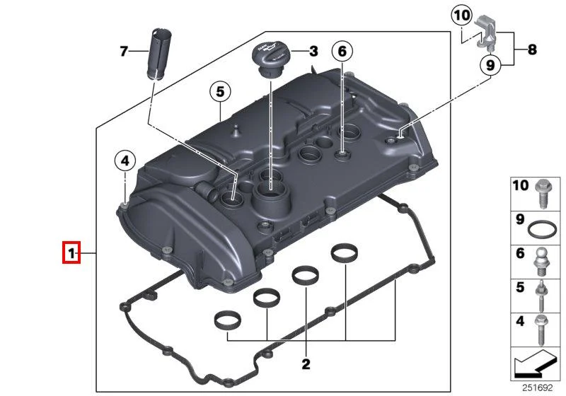 N13 клапанная крышка 11127646553 BMW оригинал - изображение 1