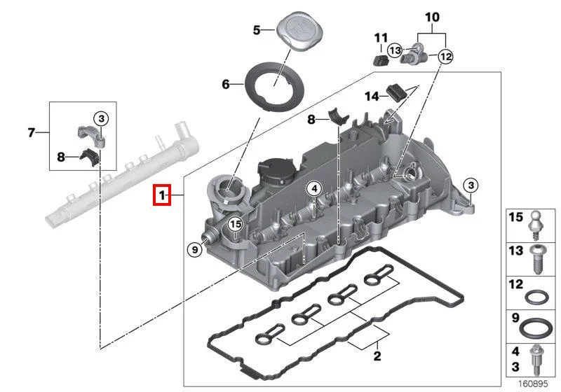 N47 клапанная крышка 11128508570 BMW оригинал - изображение 1