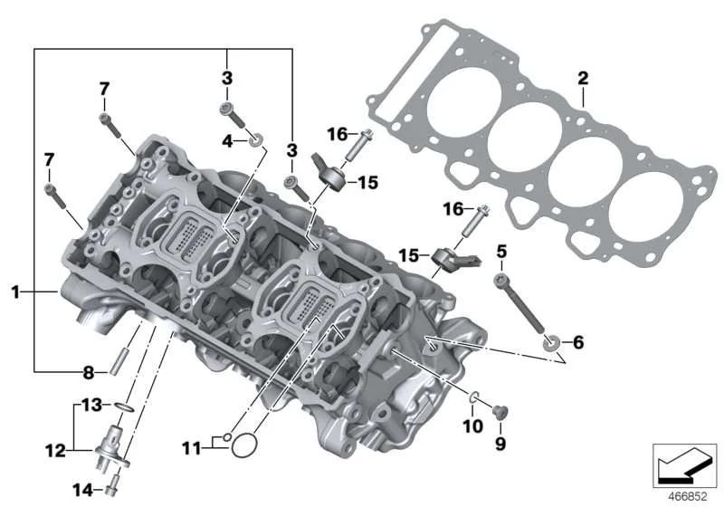 K42/k46/k47/k49 уплотн. прокладка головки блока цилиндров 11128556426 BMW - изображение 1