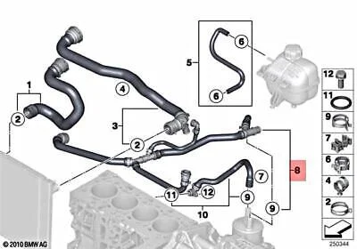 Шланг системы охлаждения r60/61 17129802756 BMW - миниатюра 2