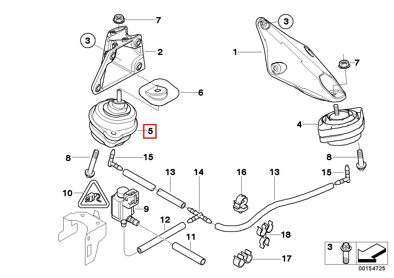 E83 3.0d подушка двигателя правая 22113414584 BMW - изображение 1