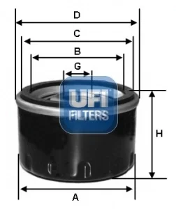 Масляный фильтр 2357500 UFI оригинал - изображение 1