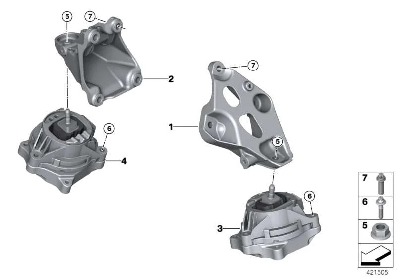 Подушка крепления двигателя л 22116859411 BMW ориг - миниатюра 2