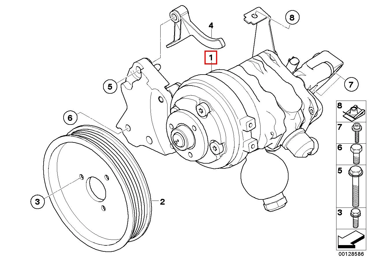 Насос гур 32416781265 BMW оригинал - изображение 1
