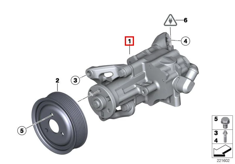 Насос гур 32416796454 BMW оригинал - изображение 1
