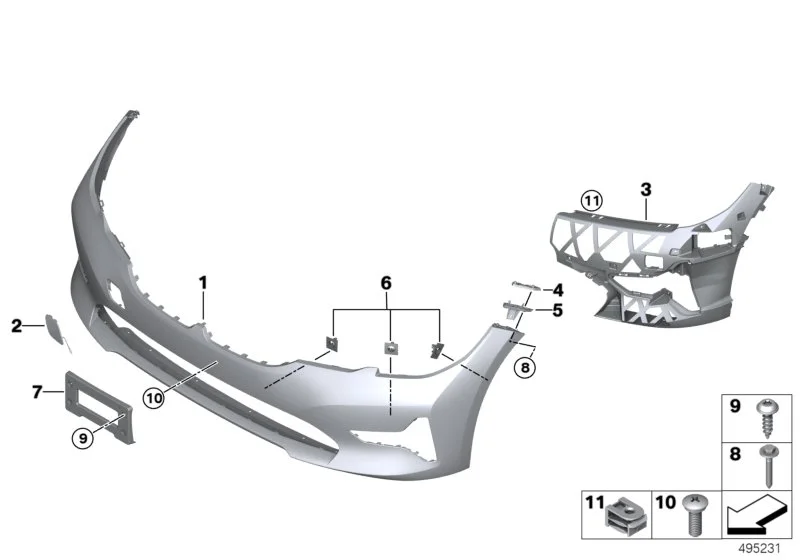 Аэрод.пакет m performance пд грунт. 51118496508 BMW - миниатюра 2