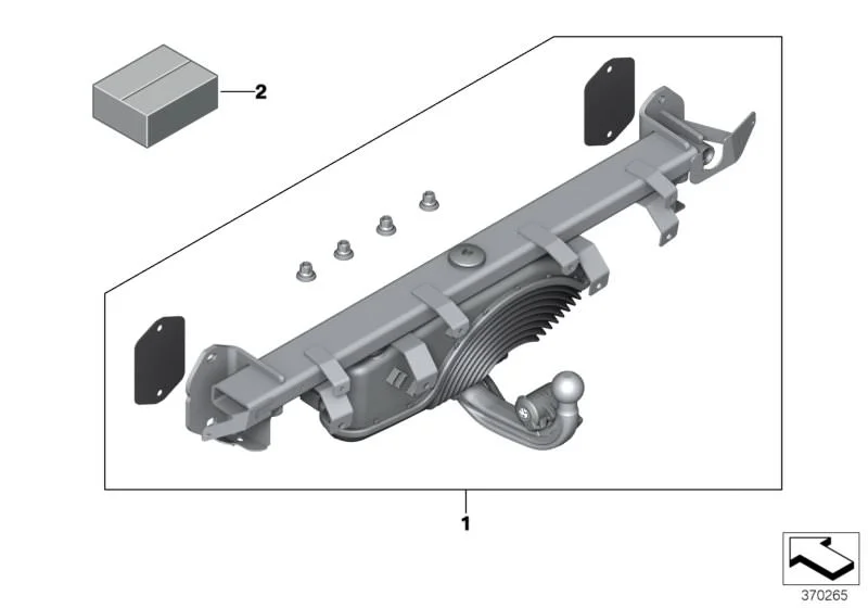 I20 комплект дооснащения фаркопом 51125A318C2 BMW - изображение 1