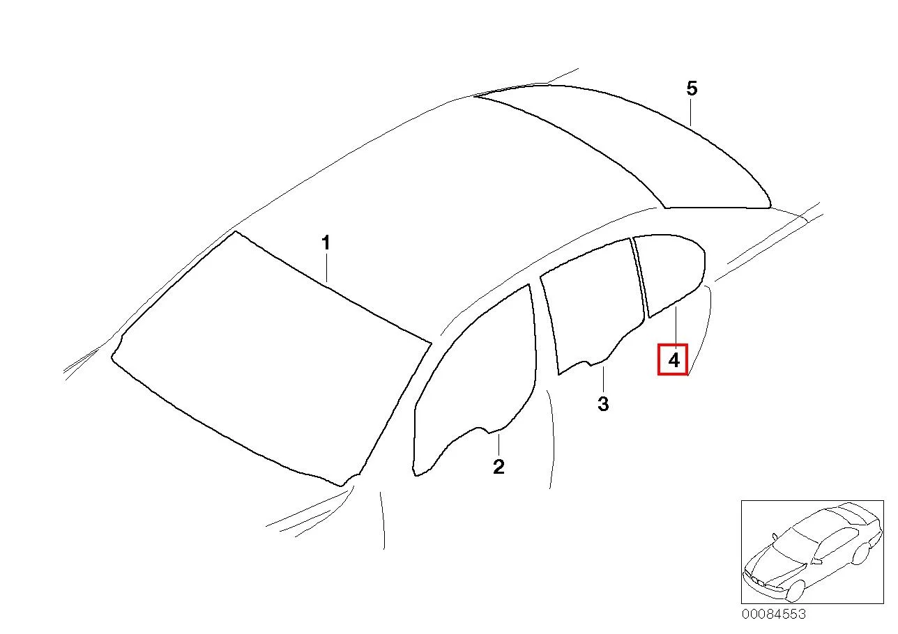Боковое стекло л двери неподвиж.зел. 51358223813 BMW - изображение 1