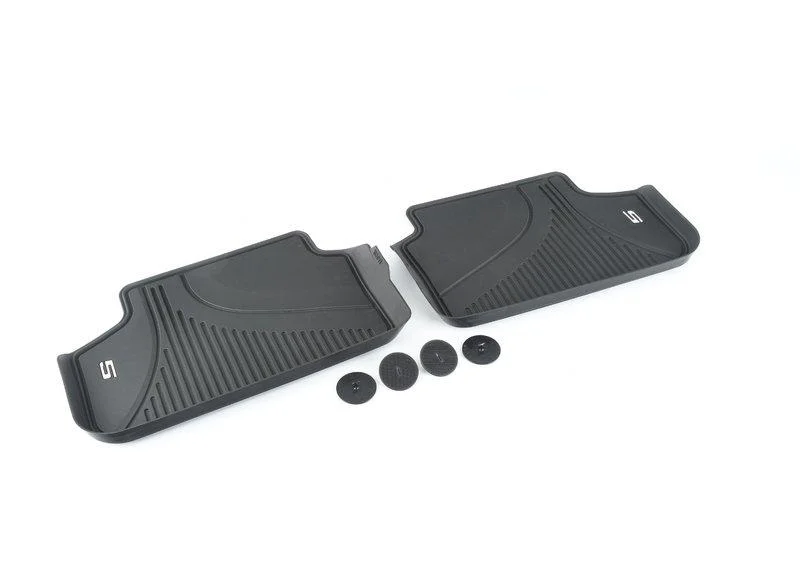 G30 задние коврики резиновые черные высокие 51472446336 BMW - миниатюра 5