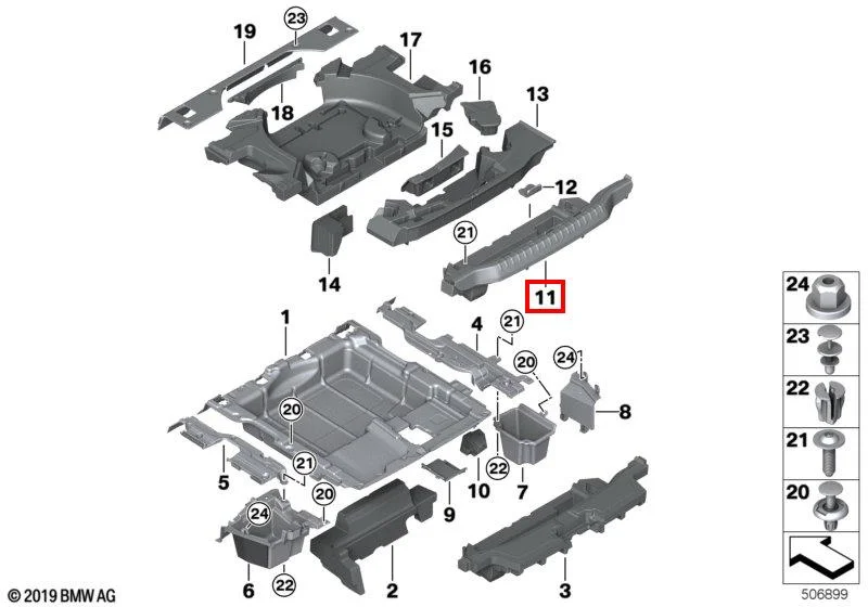 G01 крепление докатки 51477440139 BMW оригинал - изображение 1