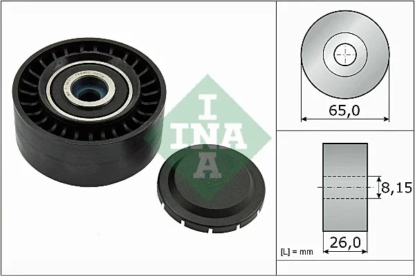 Паразитный / ведущий ролик, поликлиновой ремень 532056410 Schaeffler INA - изображение 1