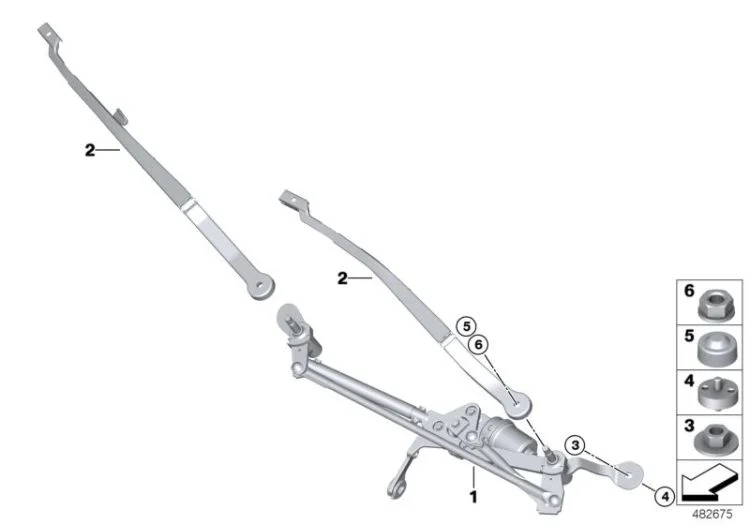G01/g02 трапеция стеклоочистителя 61617399004 BMW - изображение 1