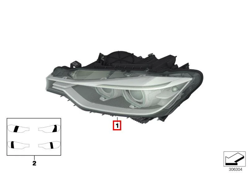 F30 фара левая адаптив 63117338701 BMW оригинал - изображение 1