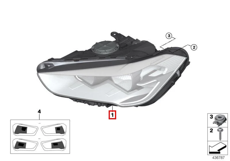 F48 led фара левая 63117436461 BMW оригинал - изображение 1