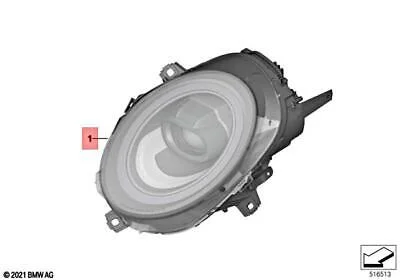F55/f56 левая фара led 63118737593 BMW оригинал - изображение 1