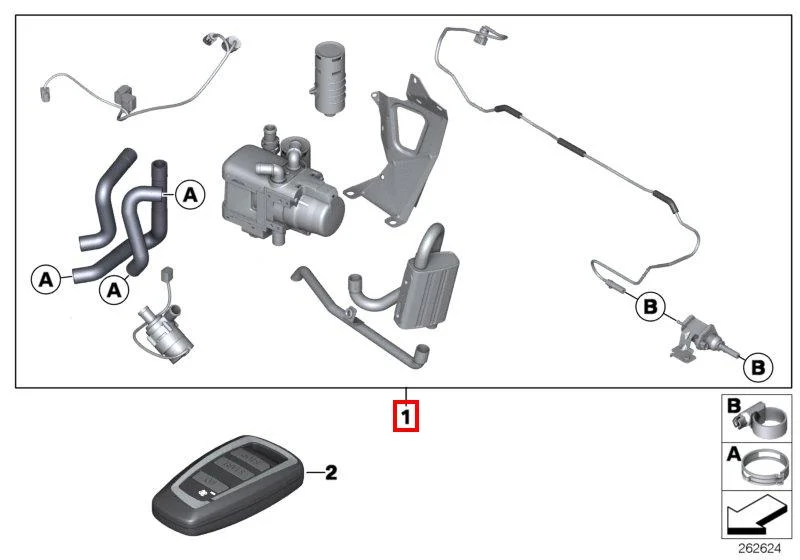 Комплект дооснащ.автон.сист.отопления 64502358650 BMW - изображение 1