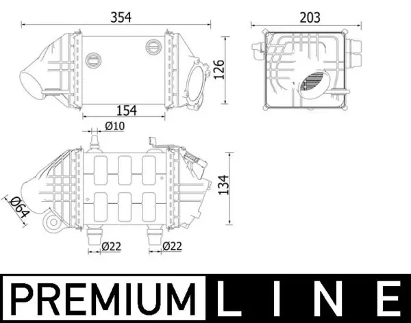 Интеркулер behr *** premium line *** CI225000P MAHLE - изображение 1