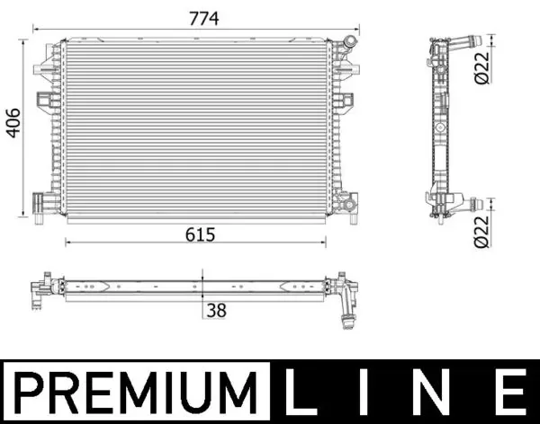 Радиатор, охлаждение двигателя behr *** premium line *** CIR30000P MAHLE