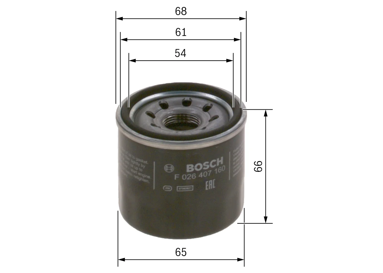 Масляный фильтр F026407160 BOSCH оригинал - миниатюра 5