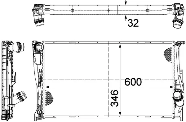 Радиатор, охлаждение двигателя behr *** premium line *** CR1084000P MAHLE