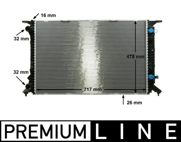 Радиатор, охлаждение двигателя behr *** premium line *** CR910000P MAHLE