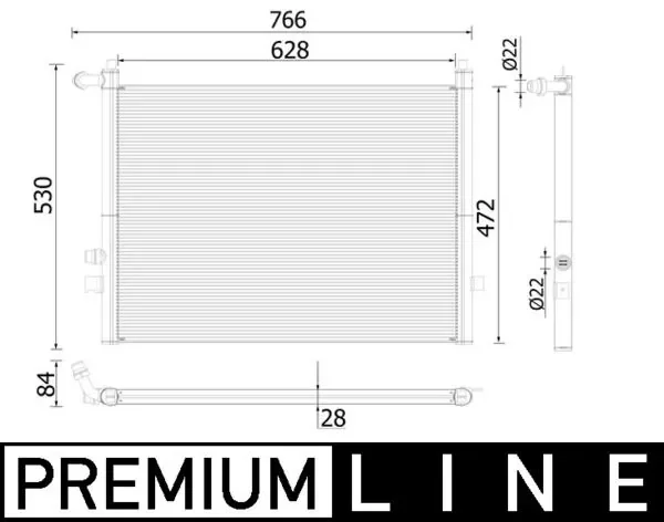 Радиатор, охлаждение двигателя behr *** premium line *** CR936000P MAHLE