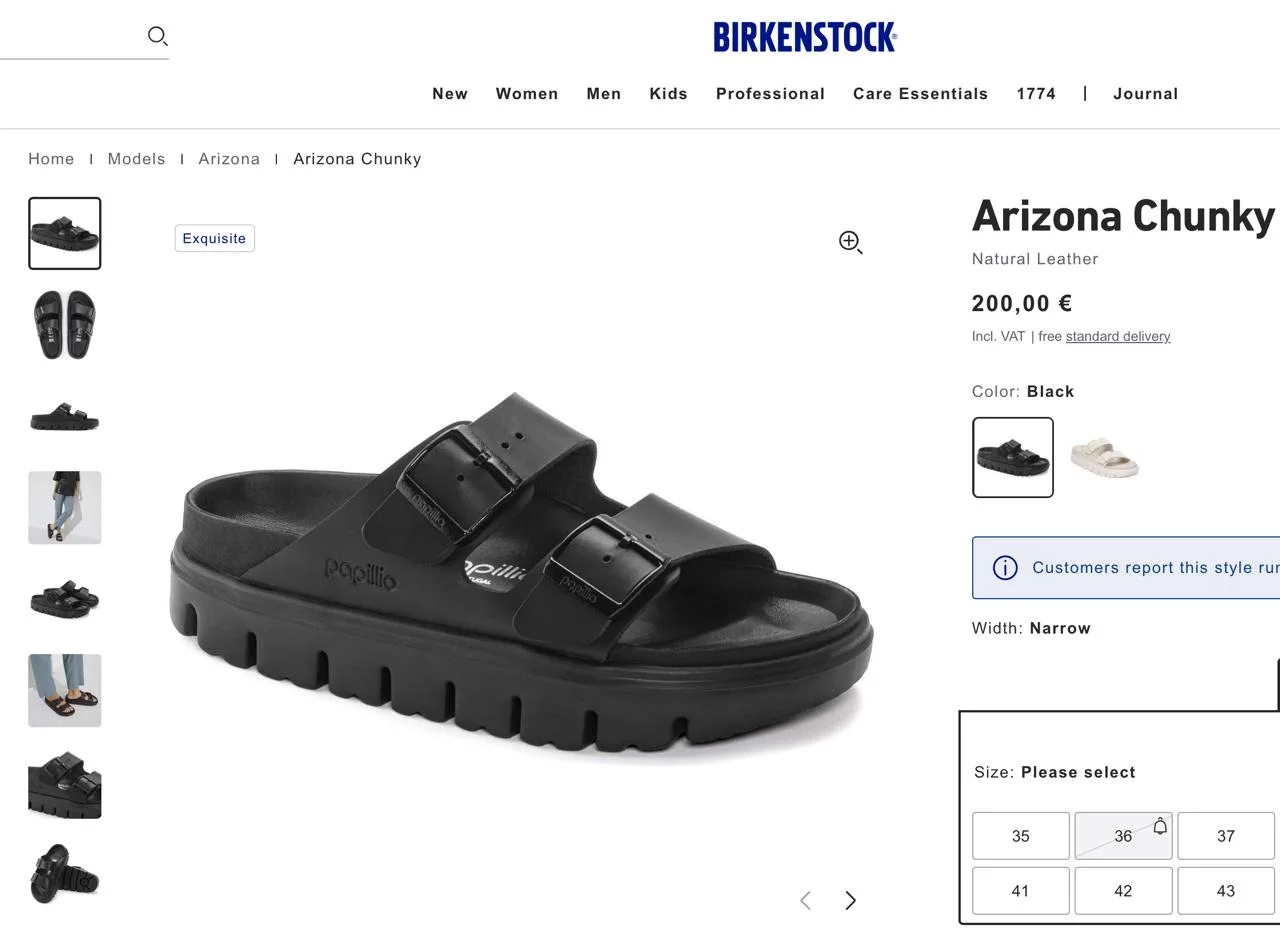 Женские сабо birkenstock arizona chunky - миниатюра 5