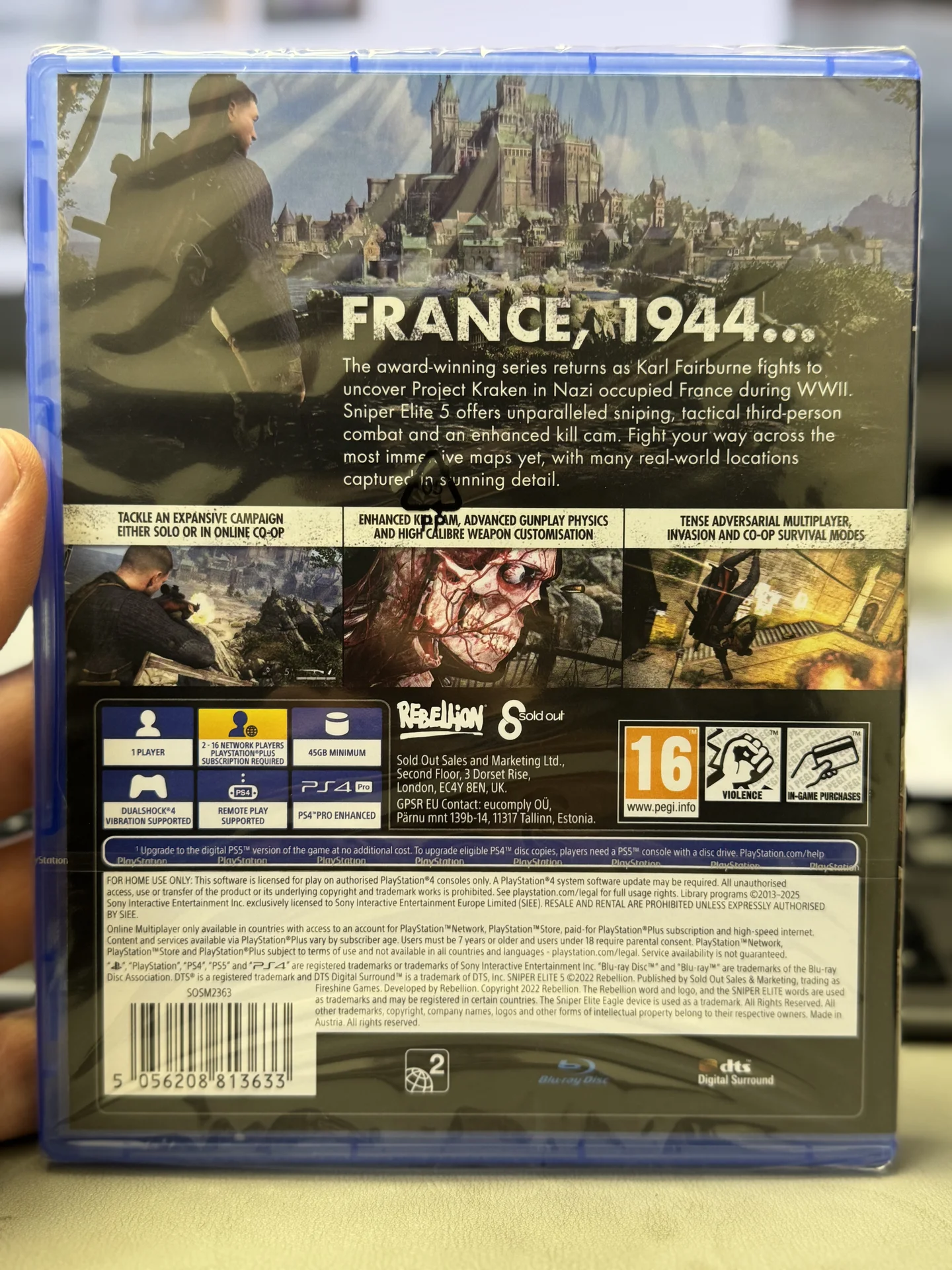 Sniper Elite 5 Ps4 новый - миниатюра 2