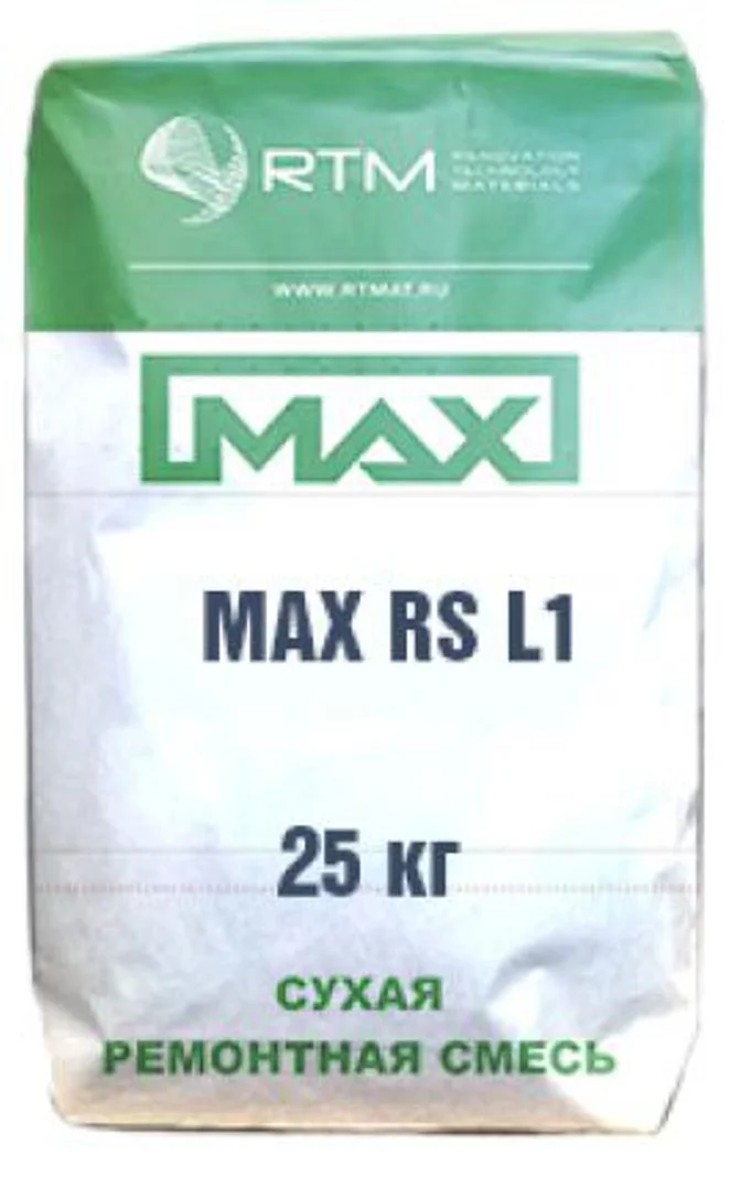 MAX-RS-L60 смесь литьевая ремонтная безусадочная б - изображение 1