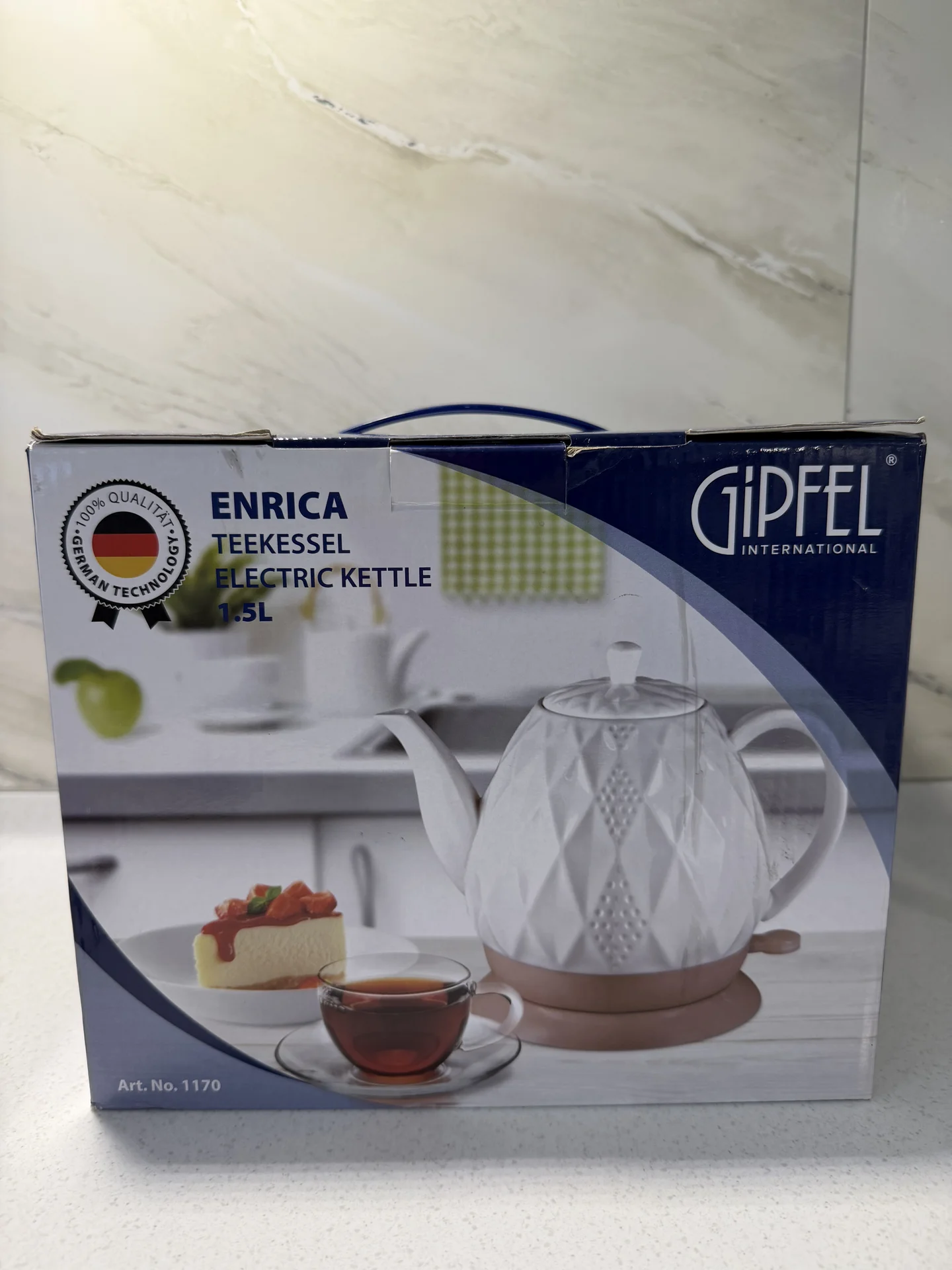 новый чайник электрический Gipfel enrica 1.5л - миниатюра 3